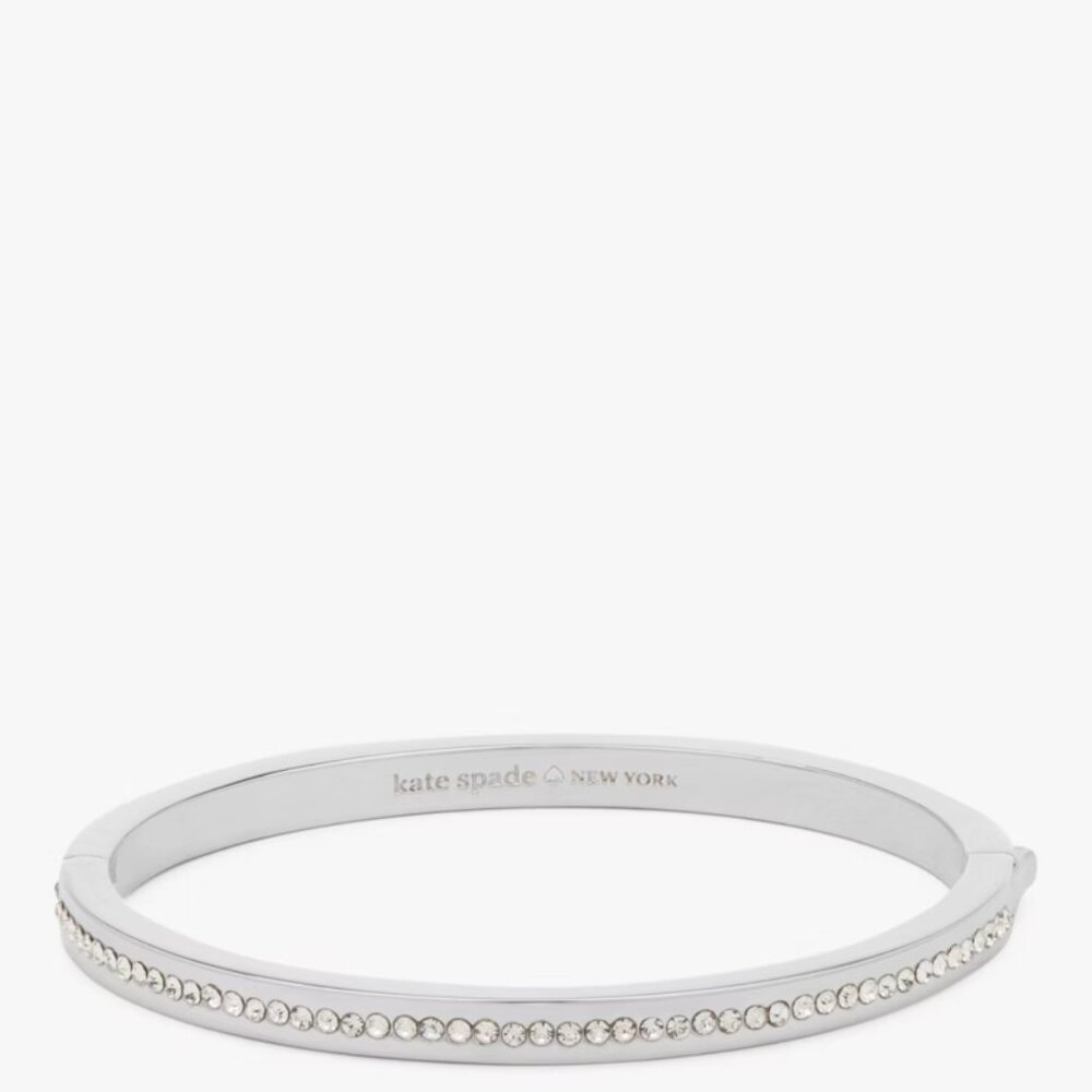 NWT Kate Spade Ring It Up Pave Bangle in Silver/Clear
